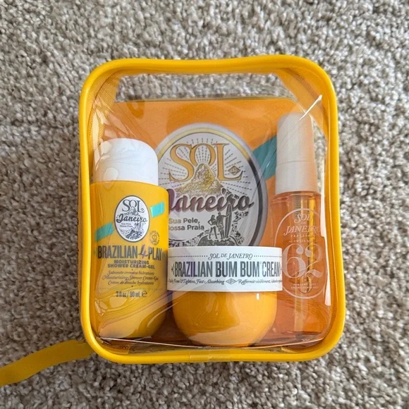 Sol de Janeiro Skincare Trio in Bright Yellow Case - Picture 1 of 2